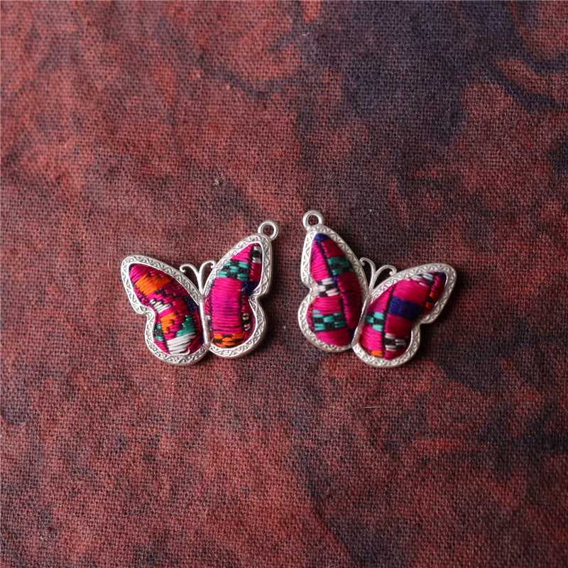 Guizhou Miao Silver Earrings Handmade Earrings #134