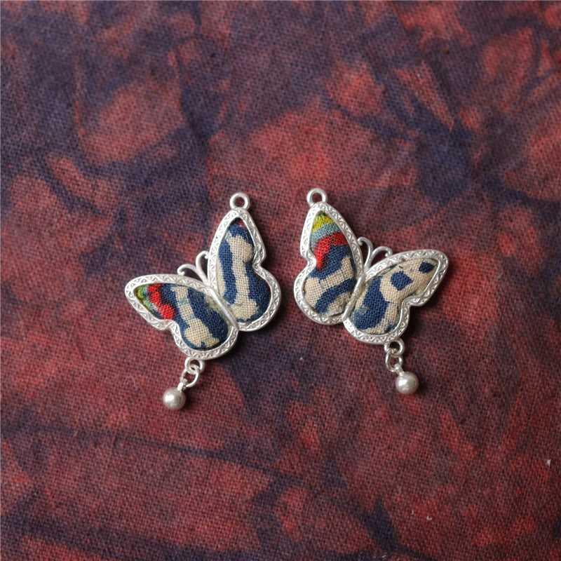 Guizhou Miao Silver Earrings Handmade Earrings #134