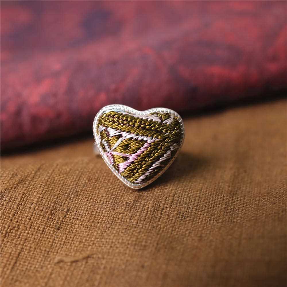 31-60 Miao Silver Ethnic Style Handmade Batik Ring #130