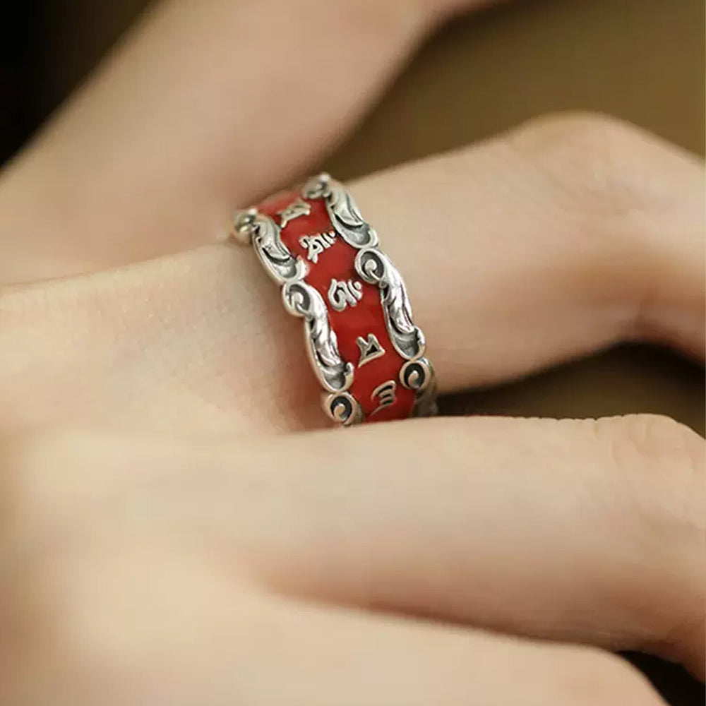 Turnaround Cinnabar Heart Sutra Ring#118