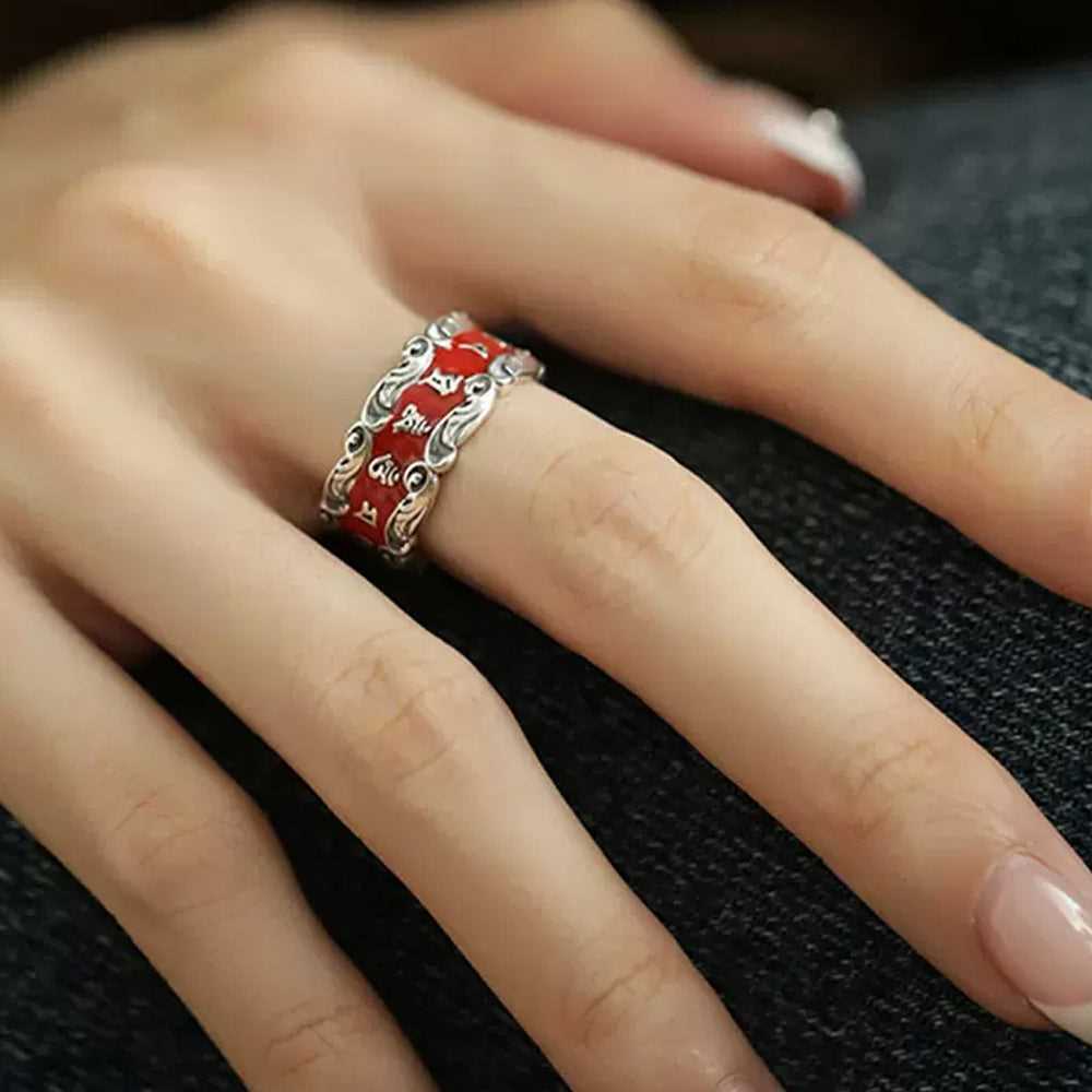 Turnaround Cinnabar Heart Sutra Ring#118